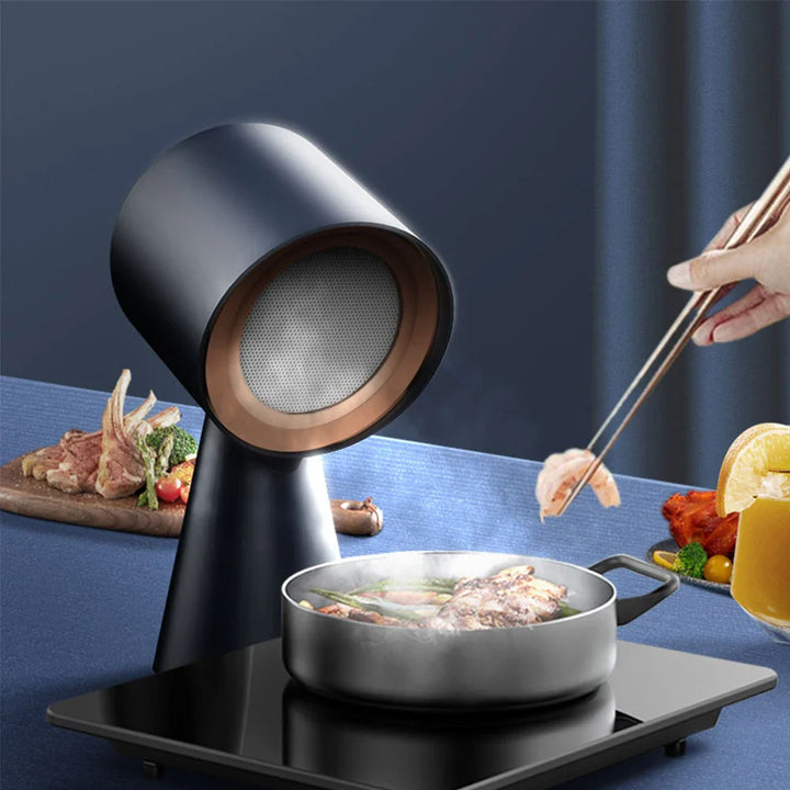 Breezino – Ventilatore da cucina USB silenzioso e portatile – Gourmet e BBQ interno