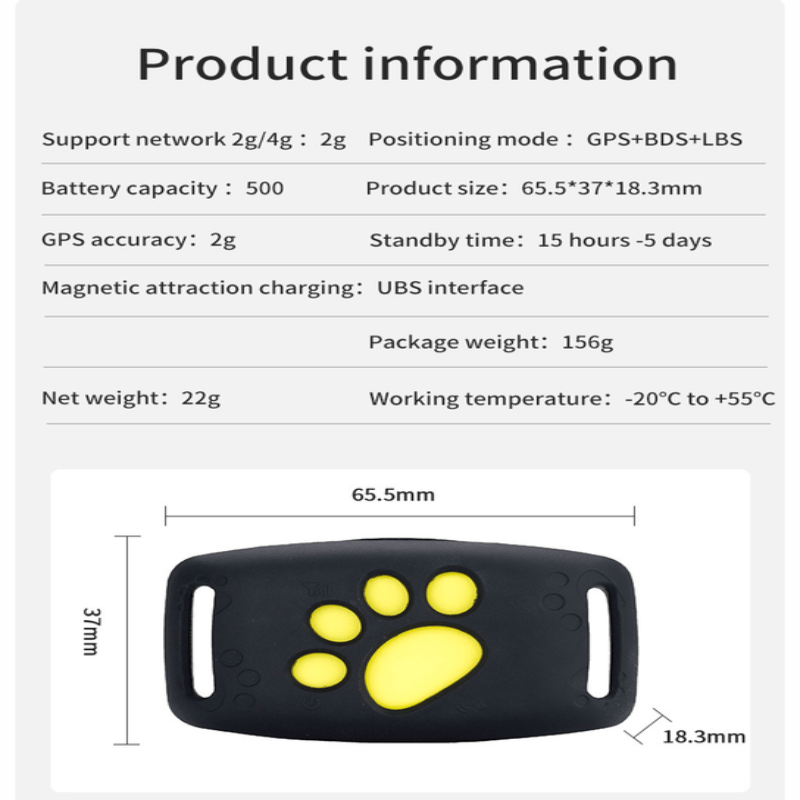 GPS-tracker voor honden en katten – Real-time locatie, lichtgewicht &amp; lange batterijduur (Copy) Vestragear