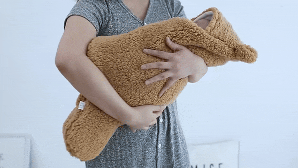 Nuvora – Baby wikkeldoek ademend katoen met klittenband – veilig slapen