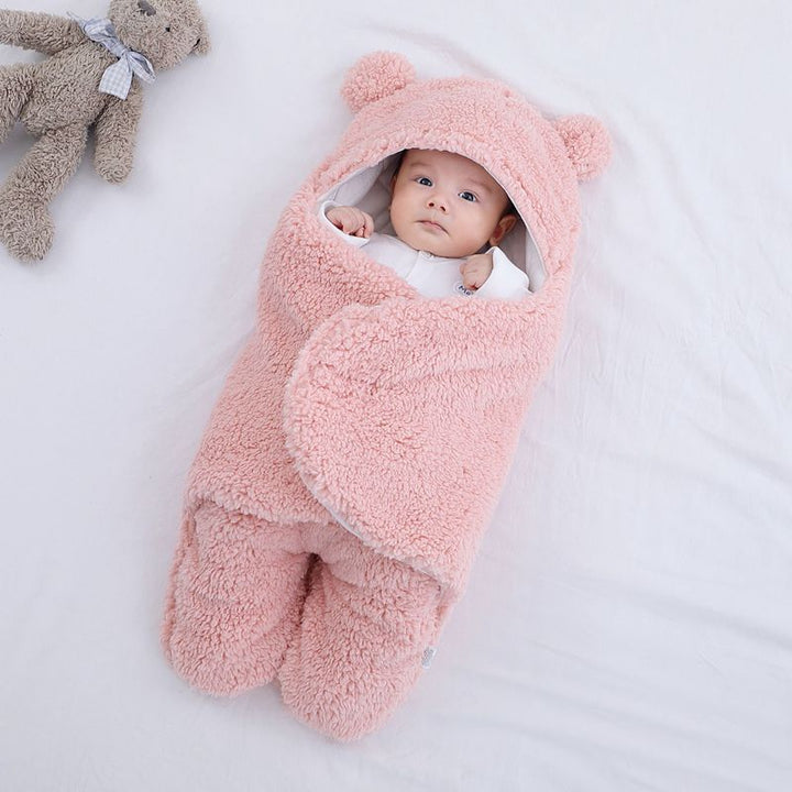 Nuvora – Baby wikkeldoek ademend katoen met klittenband – veilig slapen
