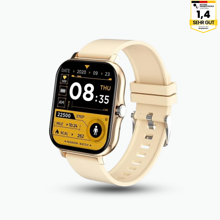 PulseMate Montre Intelligente – Fonctions de Santé &amp; Étanche IP68