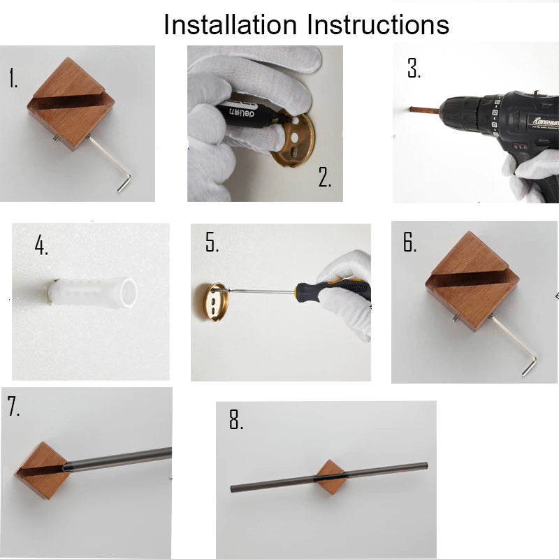 BadeWunder Houten Handdoekhouder – Minimalistisch Design met Natuurlijke Afwerking