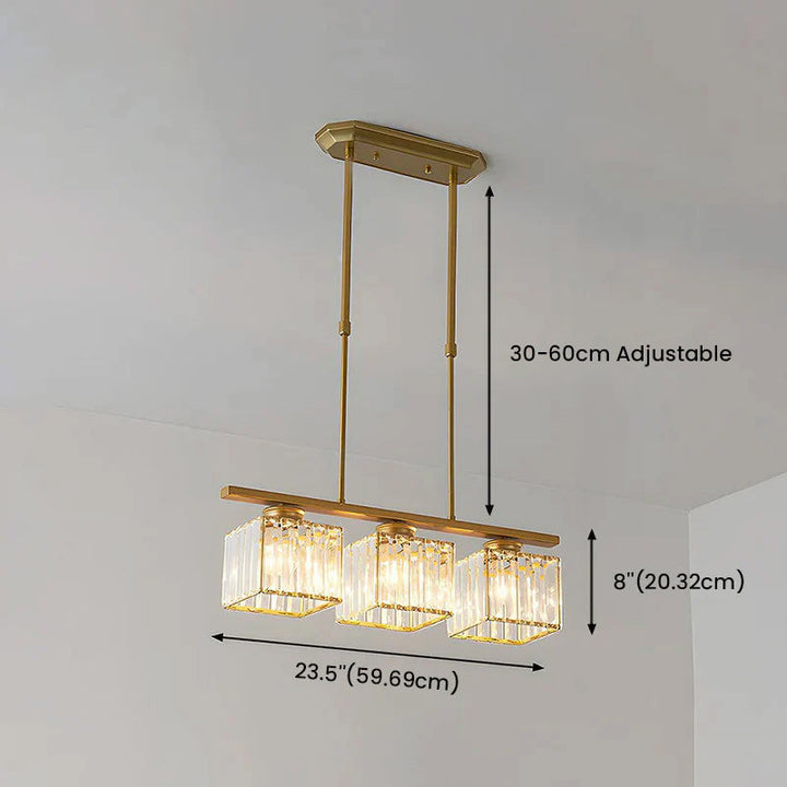 Lámpara colgante Artesso – Diseño Art Deco con pantallas de vidrio y altura ajustable
