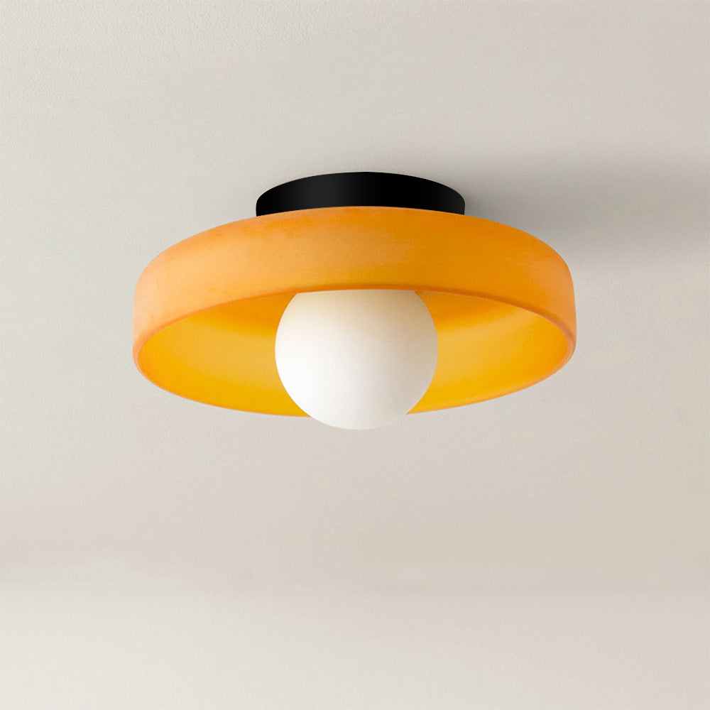 Culina Plafondlamp – Moderno design rotondo in vetro con montaggio a filo compatto e attacco G9
