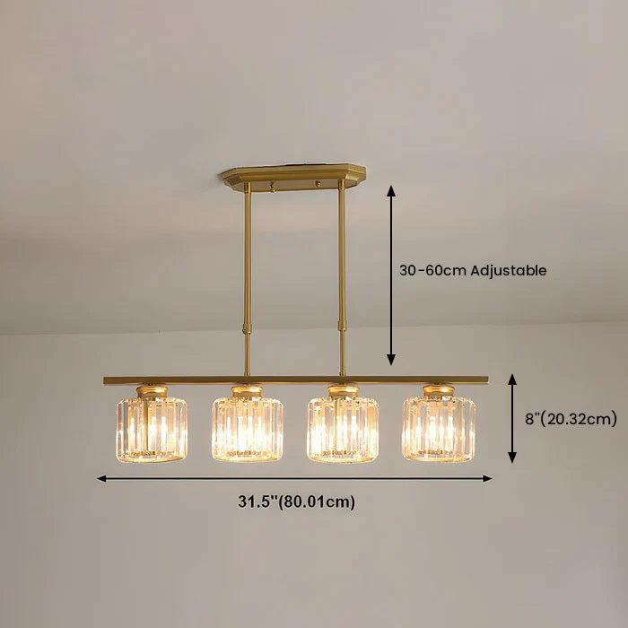 Lámpara colgante Artesso – Diseño Art Deco con pantallas de vidrio y altura ajustable