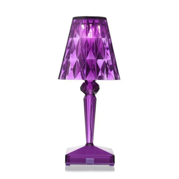 CrystalLuxe Lámpara de mesa – Lámpara de cristal de lujo con luz blanca cálida y acabado elegante