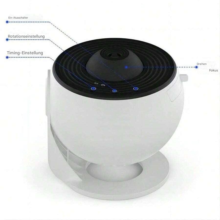 Lámpara proyector AstroGlow – Proyector de cielo estrellado con 19 patrones y luz LED relajante