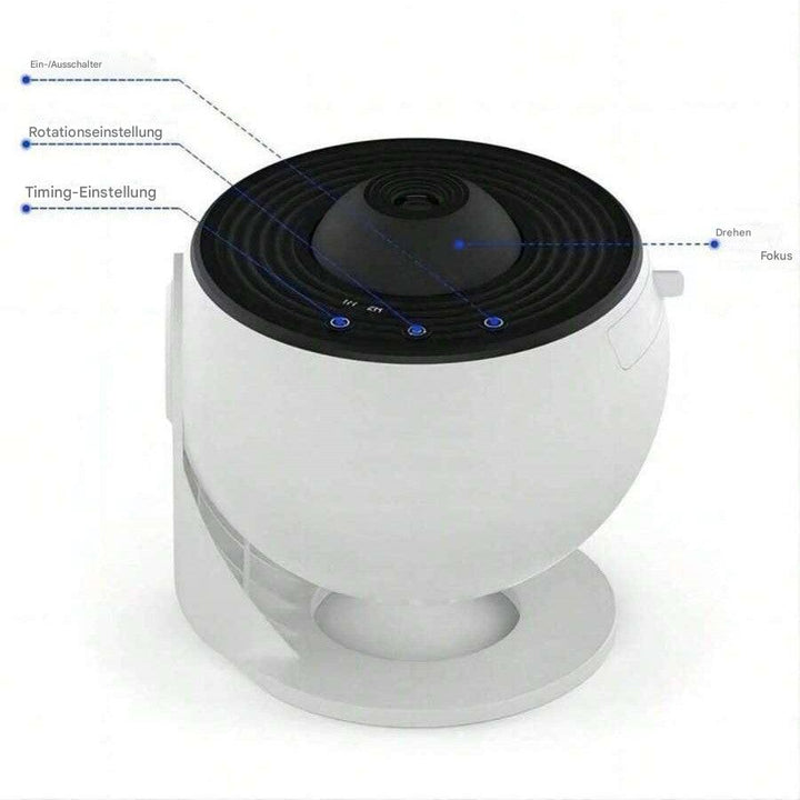 Lámpara proyector AstroGlow – Proyector de cielo estrellado con 19 patrones y luz LED relajante