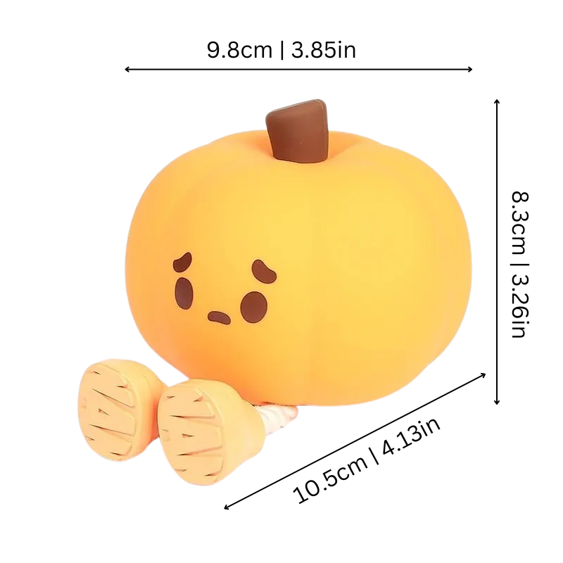 Lámpara nocturna PumpkinGlow de calabaza – Control táctil y 3 niveles de brillo