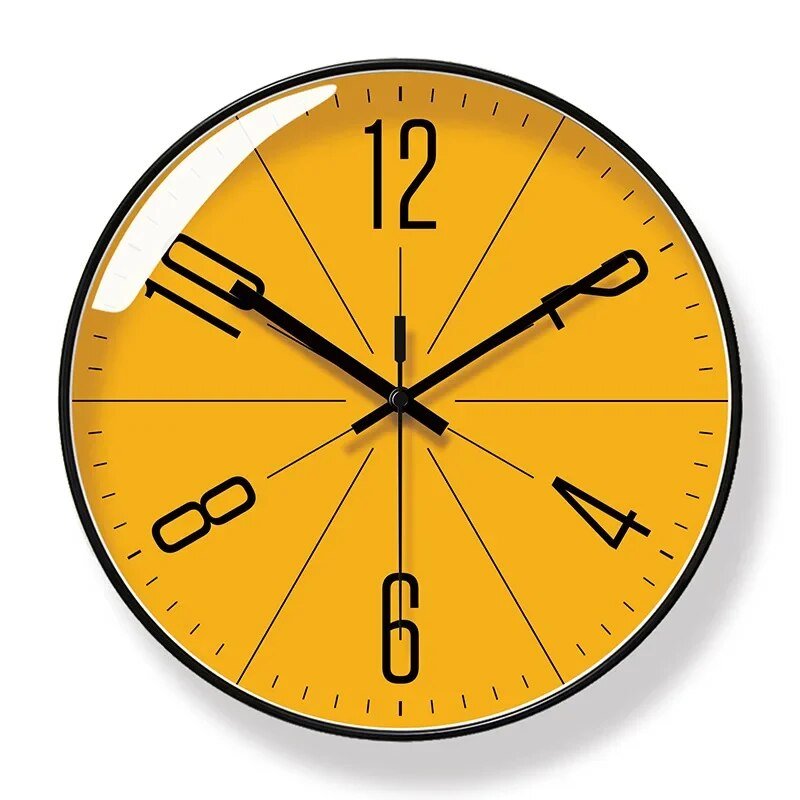 Orologio da parete Nordictime – Orologio al quarzo silenzioso in design bianco-nero