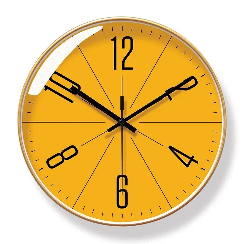 Orologio da parete Nordictime – Orologio al quarzo silenzioso in design bianco-nero