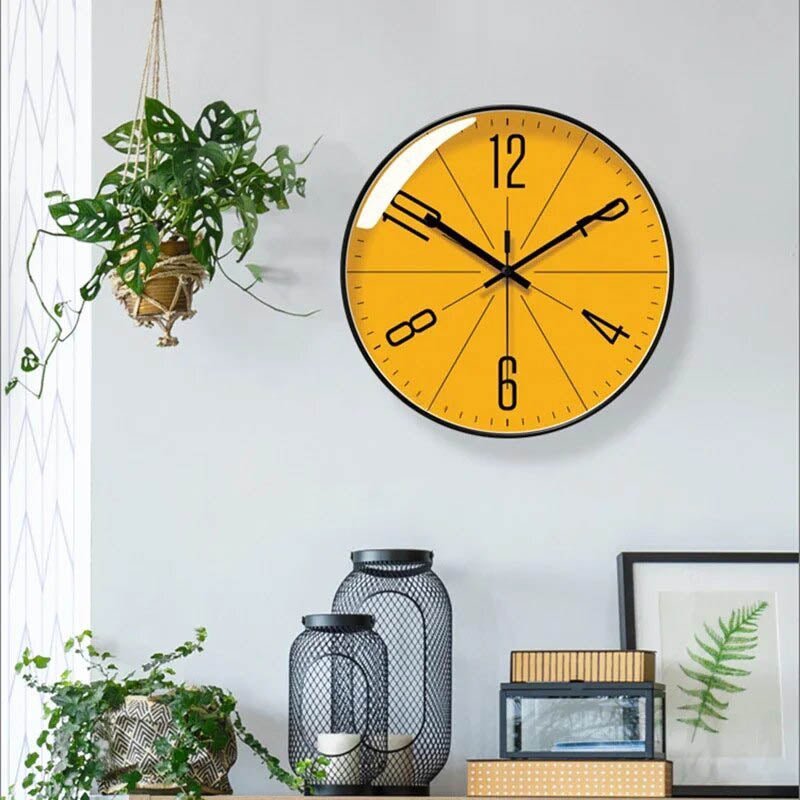 Orologio da parete Nordictime – Orologio al quarzo silenzioso in design bianco-nero
