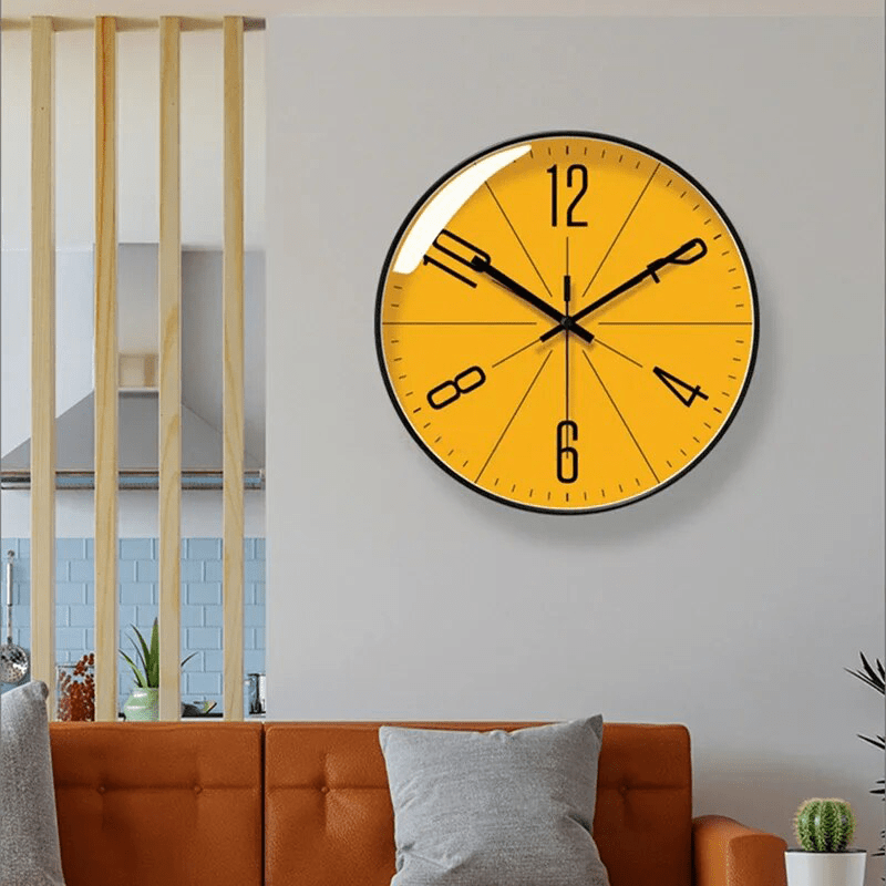Orologio da parete Nordictime – Orologio al quarzo silenzioso in design bianco-nero