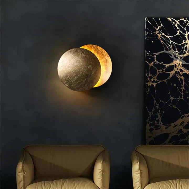 Lunarex Eclipse Lampada da Parete – Lampada LED Dimmerabile di Design, a Risparmio Energetico &amp; Moderna per Interni Atmosferici