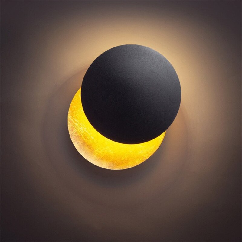 Lunarex Eclipse Lampada da Parete – Lampada LED Dimmerabile di Design, a Risparmio Energetico &amp; Moderna per Interni Atmosferici