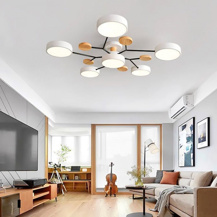Nordora – lampe de plafond LED scandinave design ramifié & lumière d'ambiance