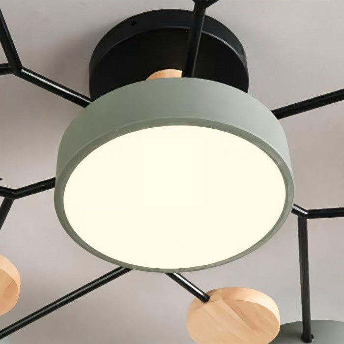 Nordora – lampe de plafond LED scandinave design ramifié & lumière d'ambiance