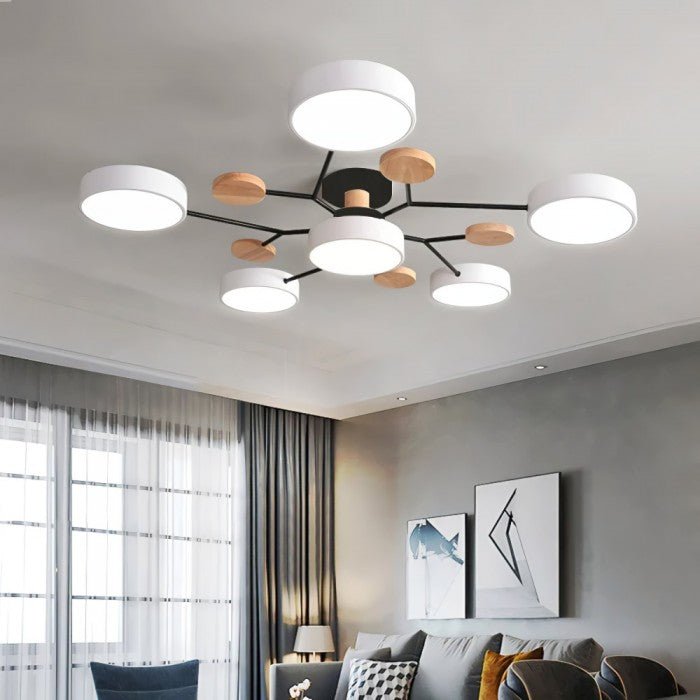 Nordora – lampe de plafond LED scandinave design ramifié & lumière d'ambiance