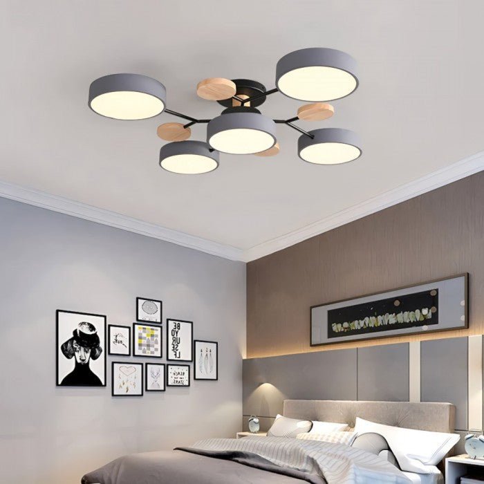 Nordora – lampe de plafond LED scandinave design ramifié & lumière d'ambiance