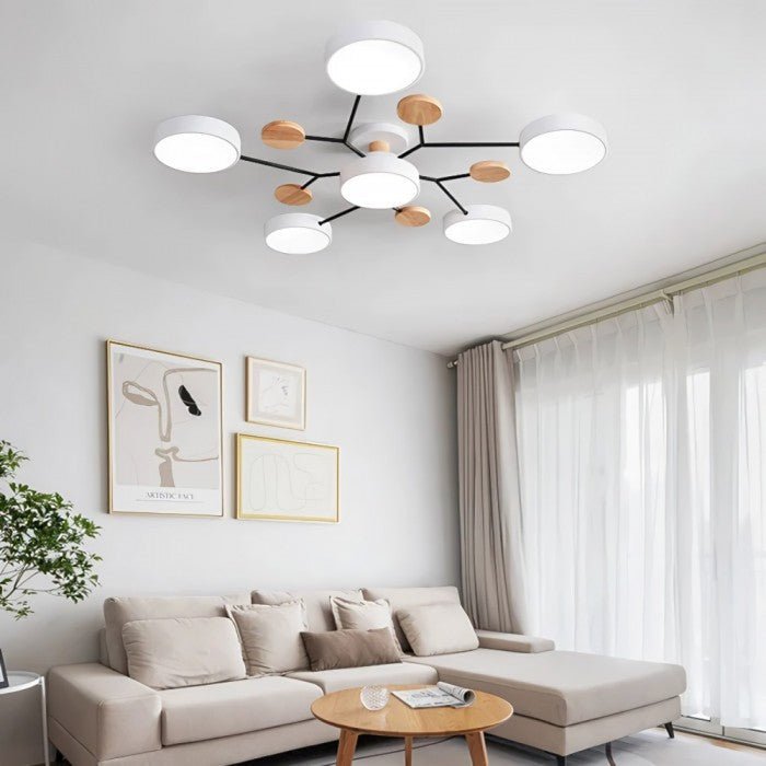 Nordora – lampe de plafond LED scandinave design ramifié & lumière d'ambiance