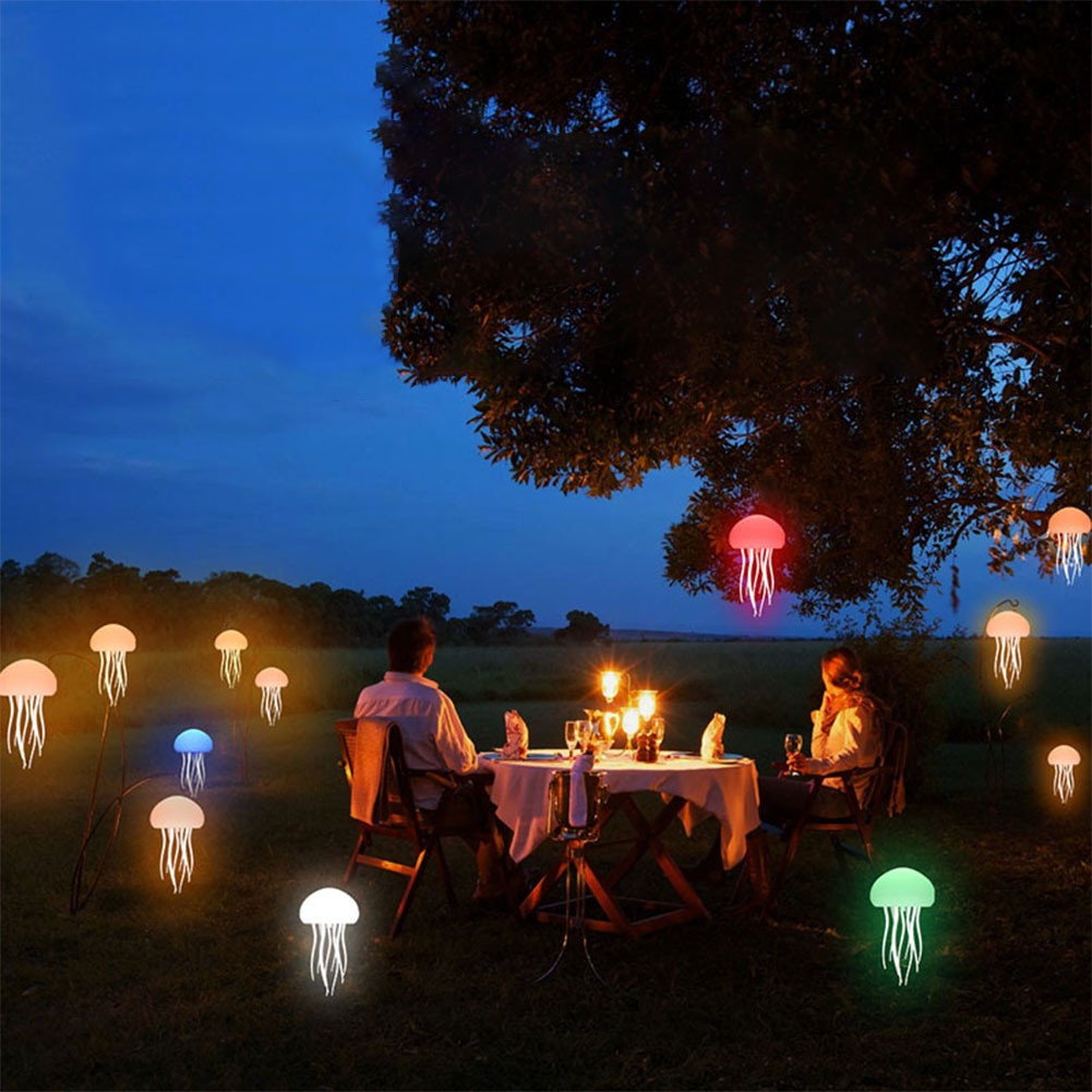 Candeeiro de Mesa LED com Design de Medusas – Luz Decorativa com Mudança de Cor