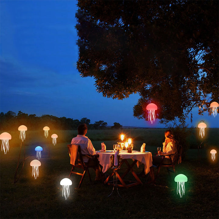 Candeeiro de Mesa LED com Design de Medusas – Luz Decorativa com Mudança de Cor