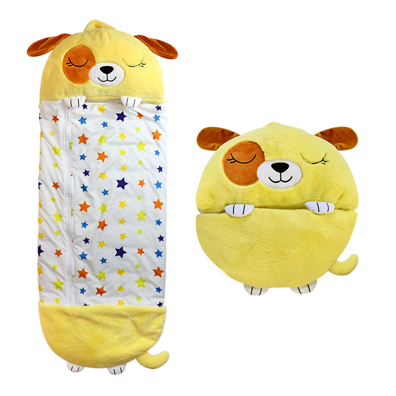 SnuggleBuddy sac de couchage 2-en-1 et peluche pour enfants 3–8 ans
