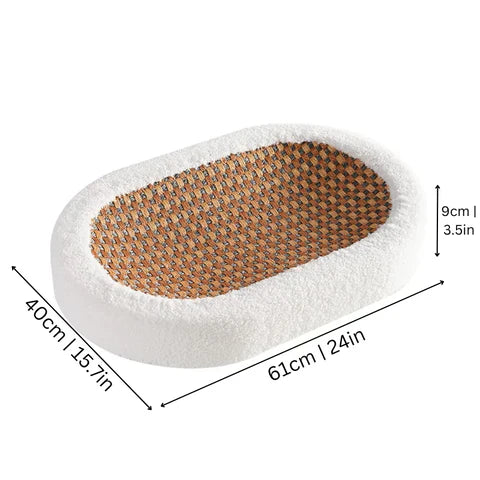 Clawora – Rascador de madera con sisal y superficie para tumbarse – mueble elegante para gatos