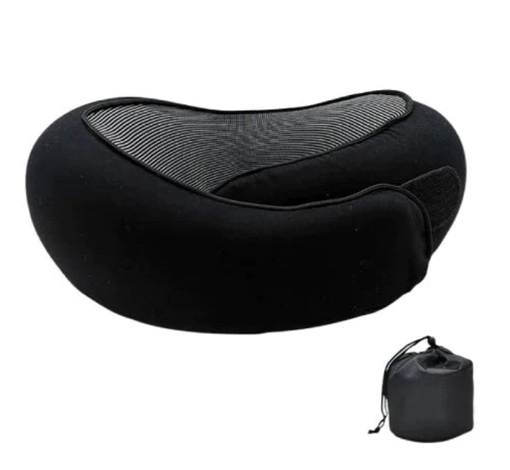 Almohada de viaje – Almohada ergonómica de espuma viscoelástica con funda transpirable y soporte para el cuello