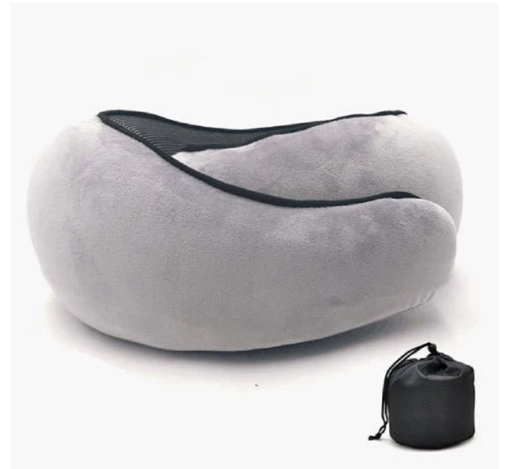 Almohada de viaje – Almohada ergonómica de espuma viscoelástica con funda transpirable y soporte para el cuello