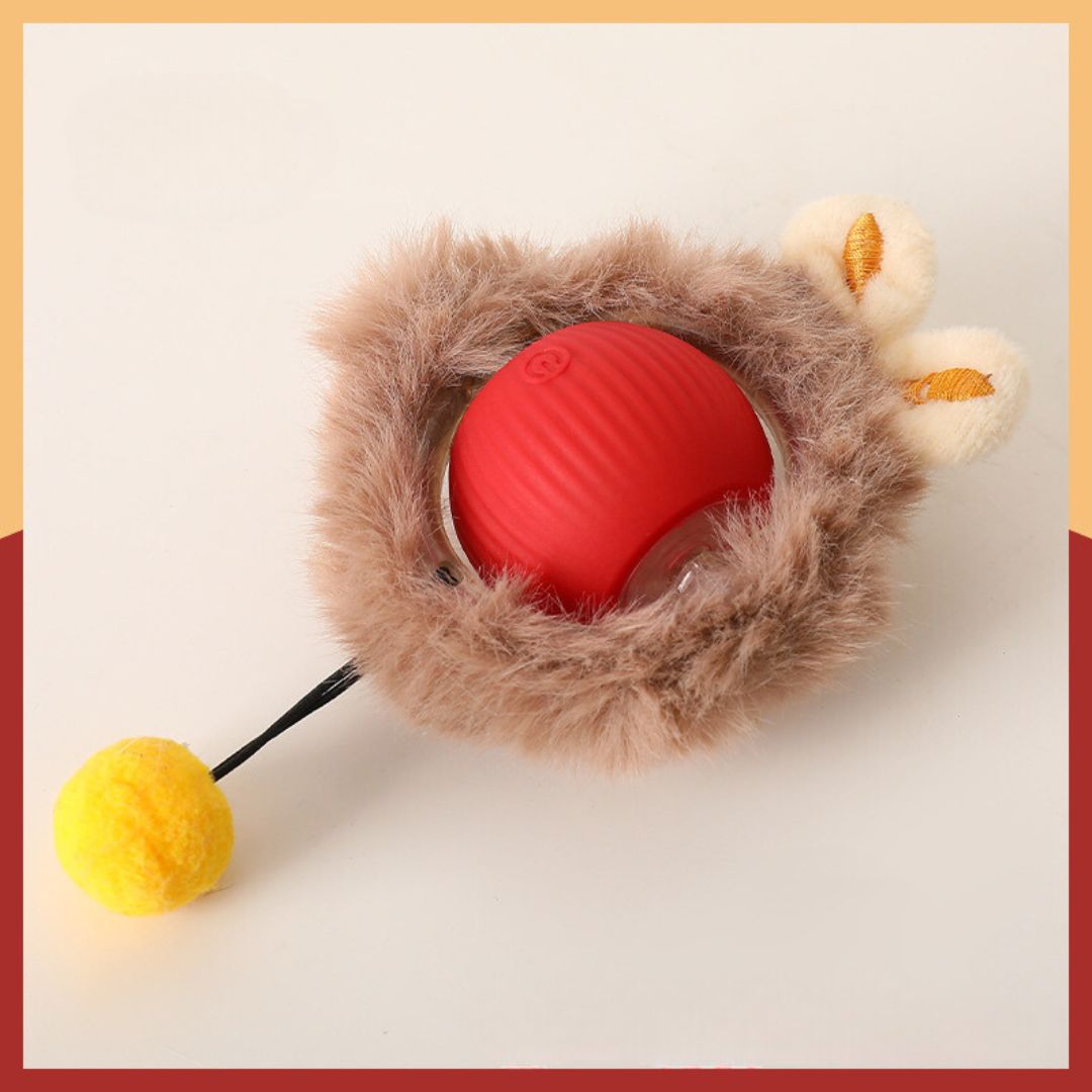 PurrPlay – Pelota interactiva para gatos con cola y movimiento automático