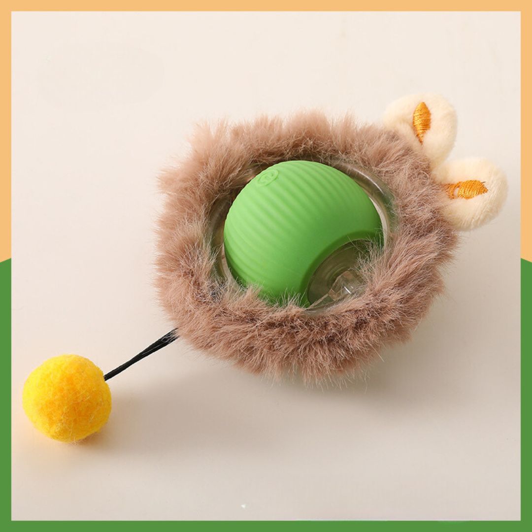 PurrPlay – Pelota interactiva para gatos con cola y movimiento automático