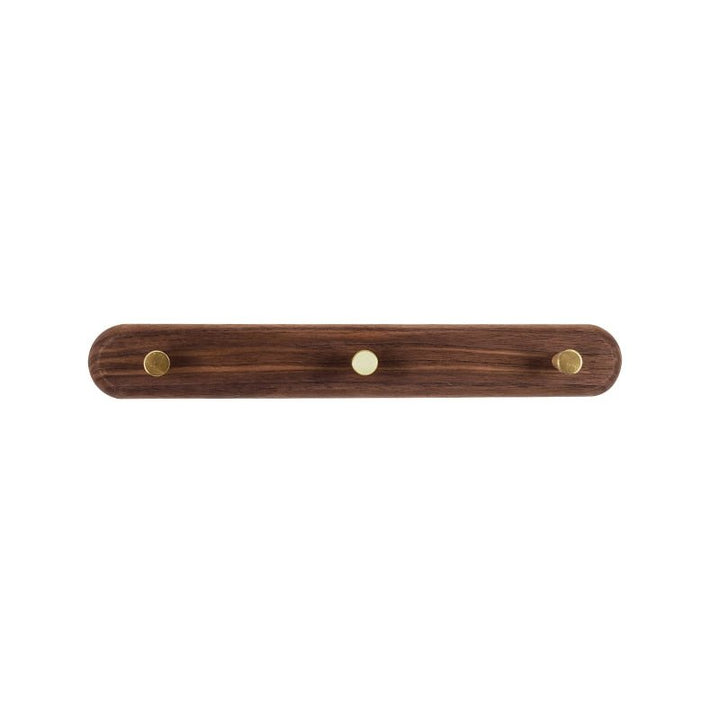 NordicHook – Houten Wandkapstok met Messing Haken – Moderne Woonopslag