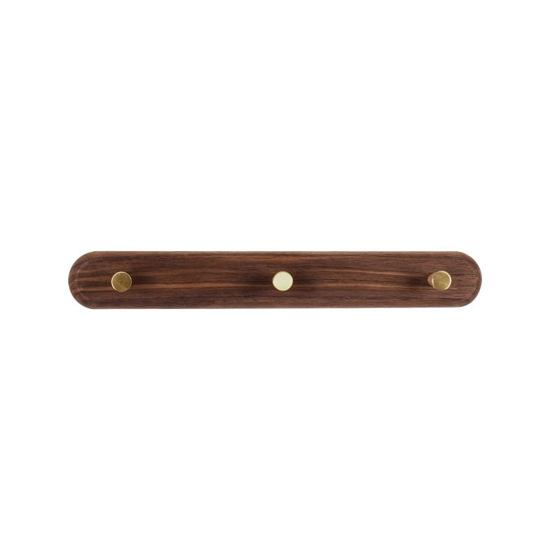 NordicHook – Perchero de Pared de Madera con Ganchos de Latón – Almacenamiento Moderno para el Hogar