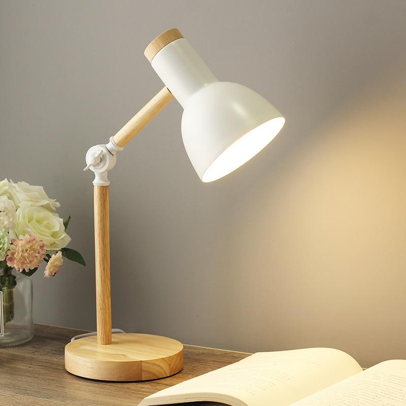 AureNordic Bureaulamp – Houten Basis, Verstelbaar Design & Scandinavische Minimalistische Stijl