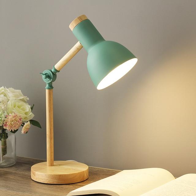 AureNordic Bureaulamp – Houten Basis, Verstelbaar Design & Scandinavische Minimalistische Stijl