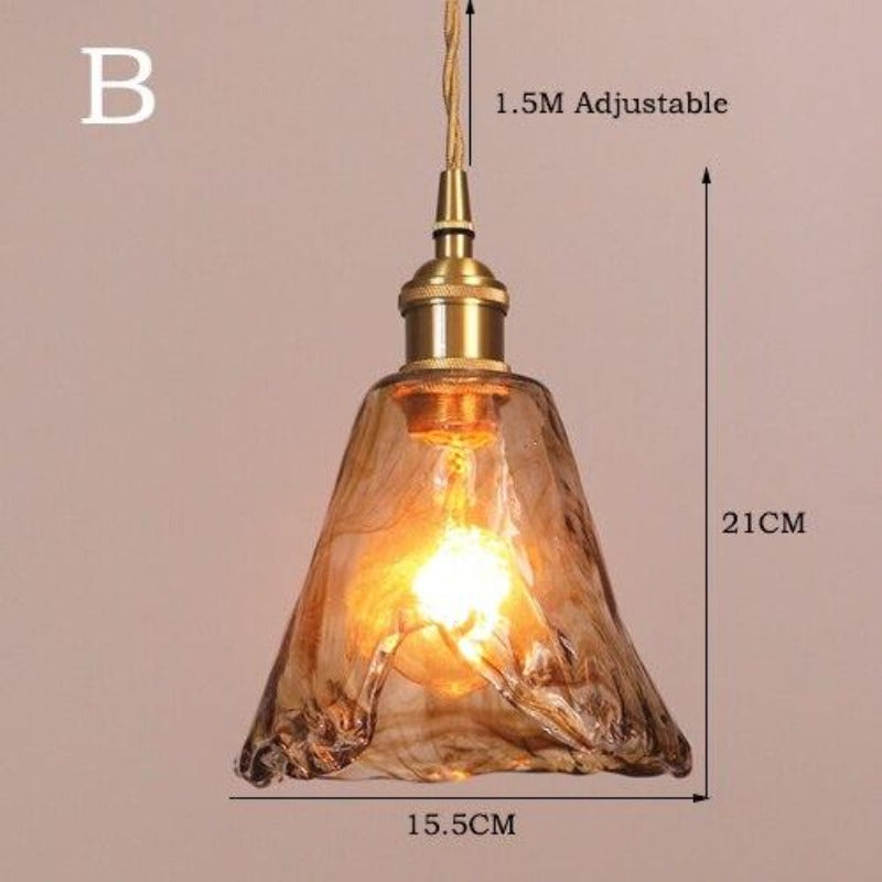 Vetrina Hanglamp – Handgemaakte Glazen Kap met Vintage Design &amp; Warme Sfeerverlichting