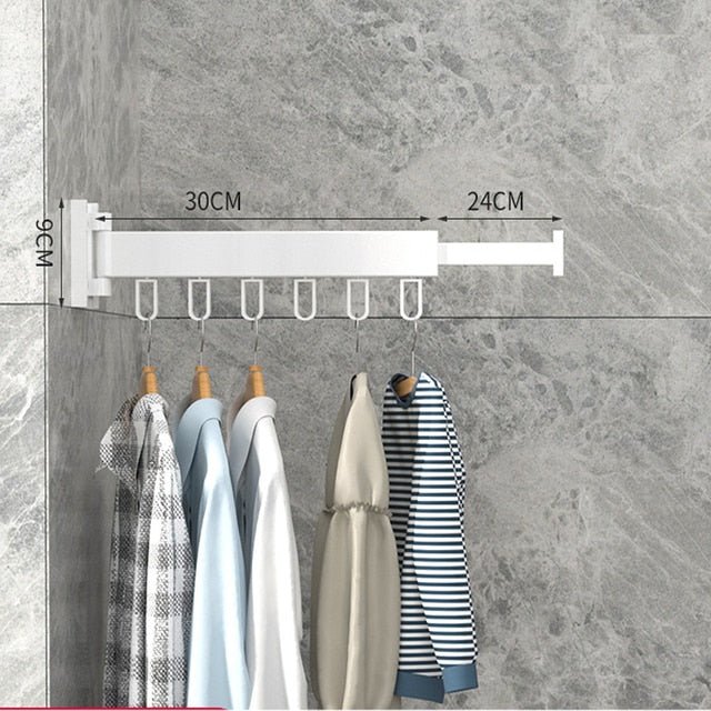 Drynox Uittrekbare Wasdroger – Inklapbare Wanddrooglijn voor Balkon &amp; Badkamer