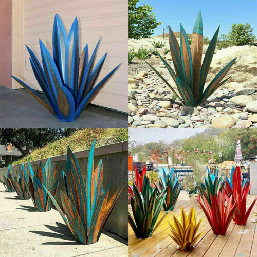 Statue de jardin en agave métallique – Sans entretien, antirouille et fait main