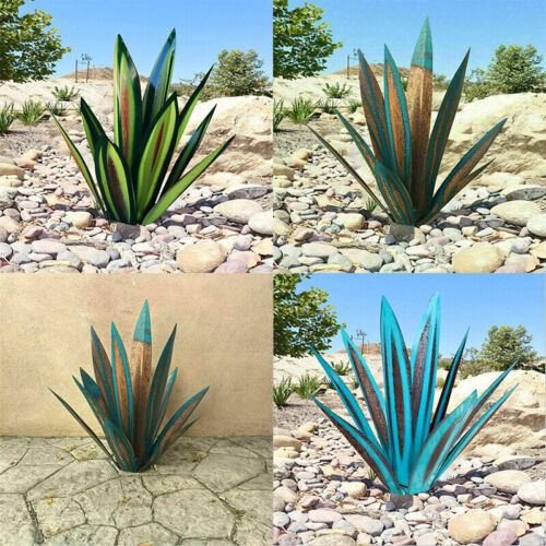 Statue de jardin en agave métallique – Sans entretien, antirouille et fait main