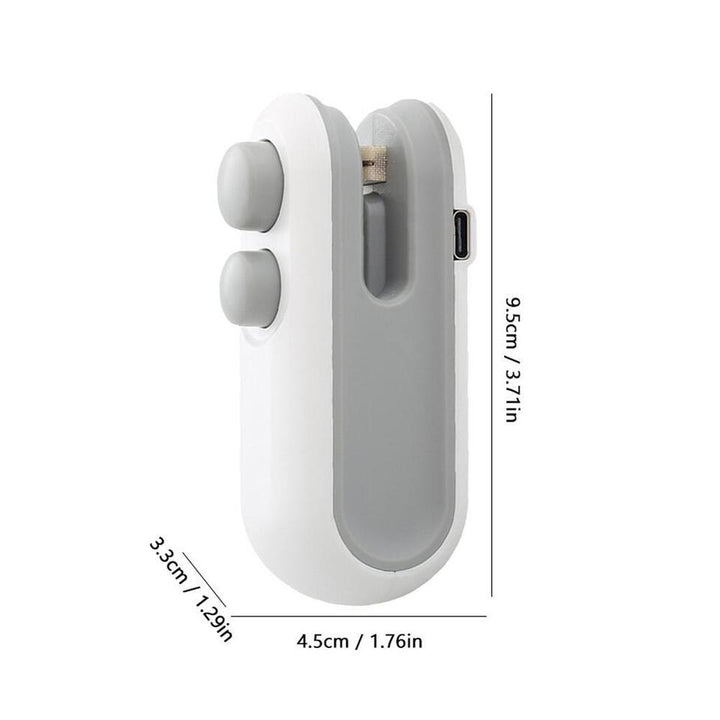 FreshSeal – dispositivo de selagem portátil 2 em 1 recarregável por USB &amp; compacto