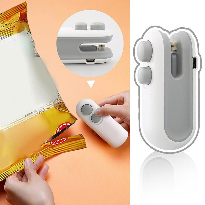 FreshSeal – dispositivo de selagem portátil 2 em 1 recarregável por USB &amp; compacto