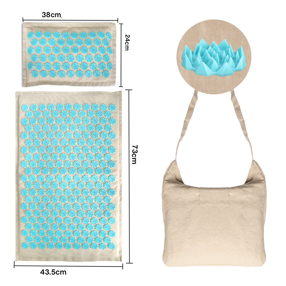 Acupressuurmat met Kussen en 5500 Drukpunten – De Florapress Ontspanningsset Vestragear