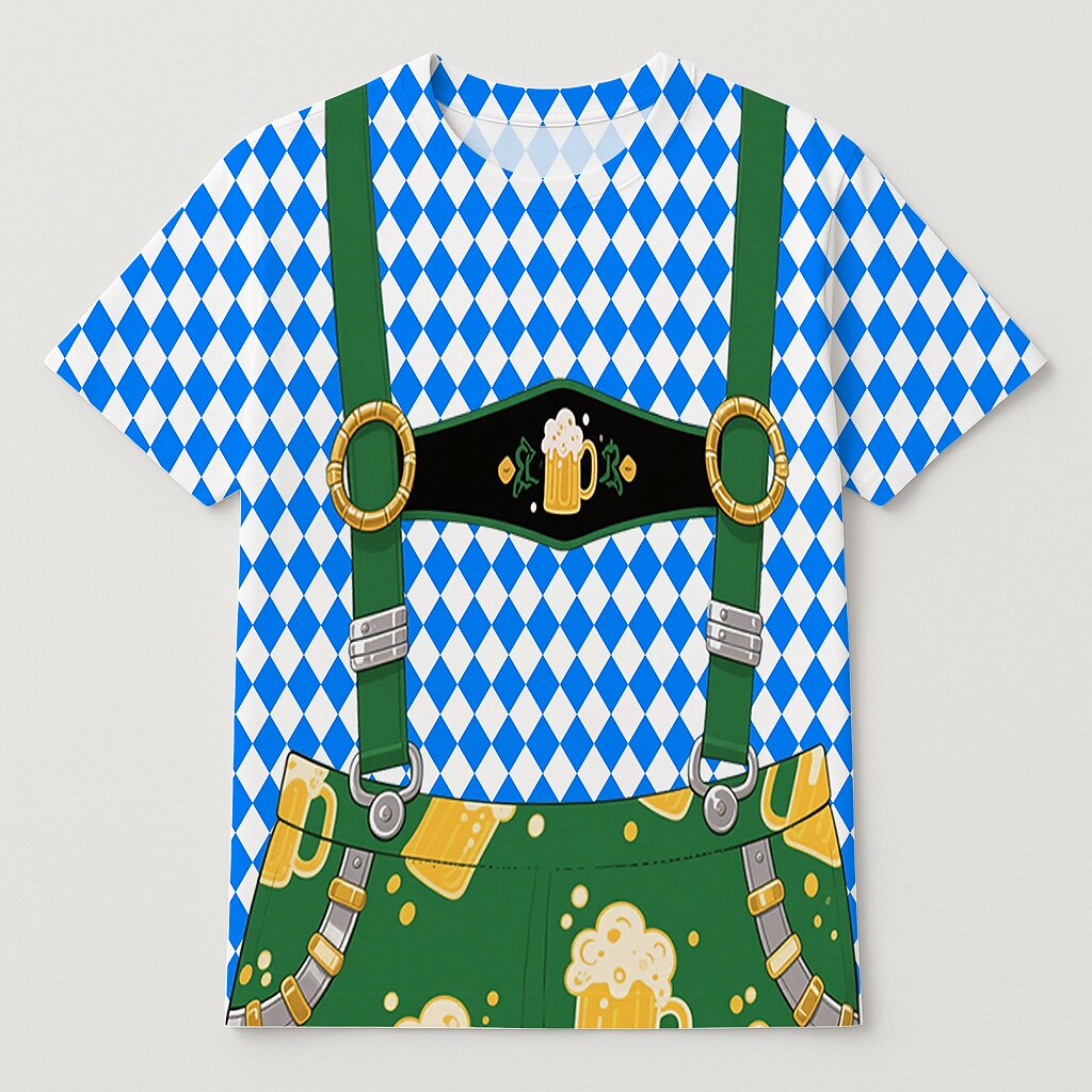 BierBuam – Samarreta d'home amb estampat de Lederhosen – El teu look fresc d'Oktoberfest