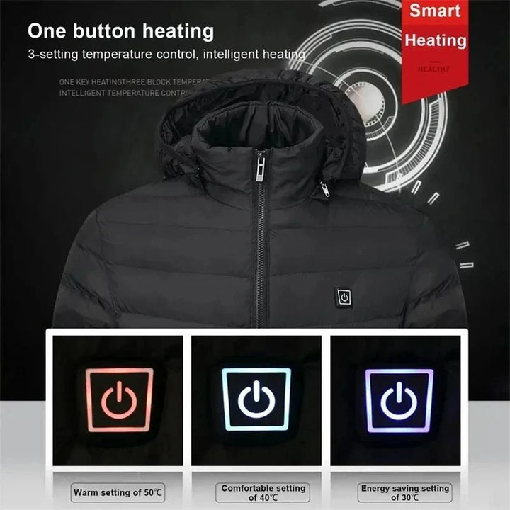 Frostiq Verwarmde Winterjas – Unisex, Oplaadbaar &amp; Optimale Warmteverdeling voor de Winter