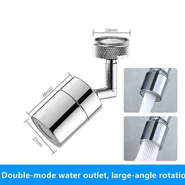 Aquavon FlexiTap – Adaptador de grifo giratorio 1080° de cobre con dos posiciones de agua