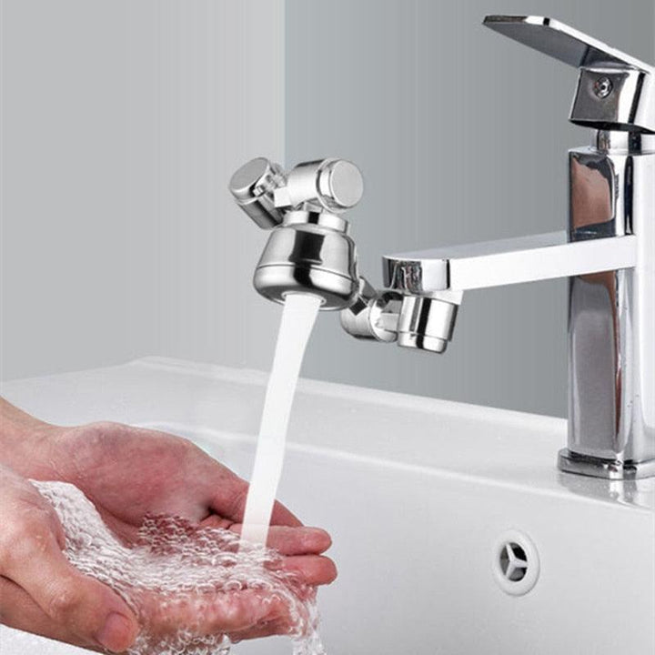 Aquavon FlexiTap – Adaptador de grifo giratorio 1080° de cobre con dos posiciones de agua
