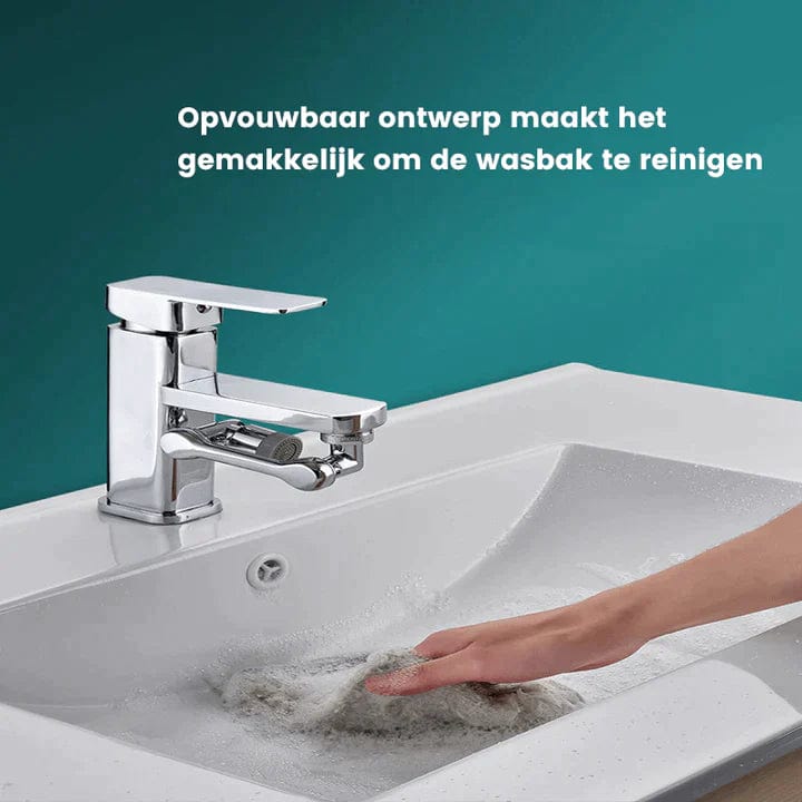 Aquavon FlexiTap – Adaptador de grifo giratorio 1080° de cobre con dos posiciones de agua
