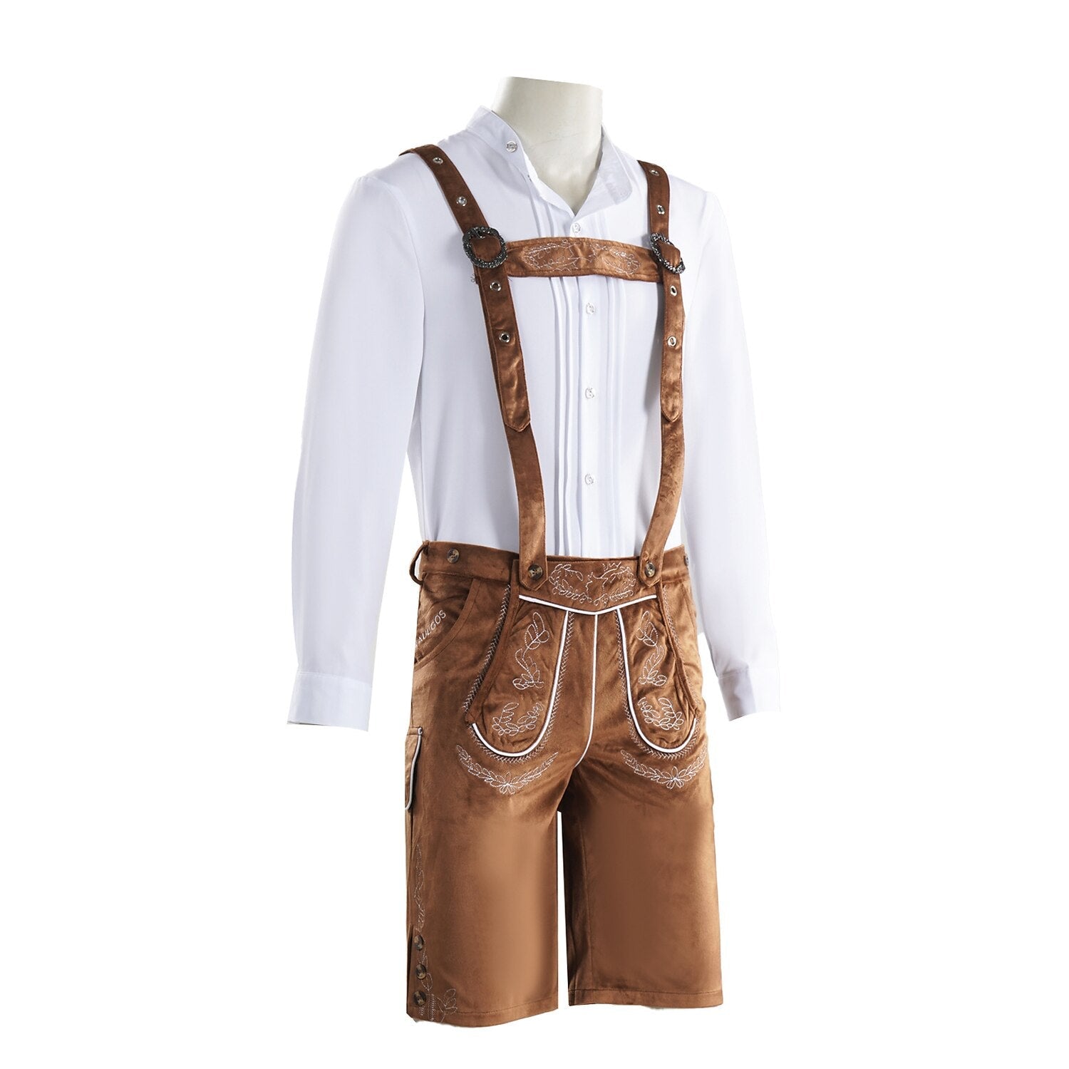 WiesnHeld Heren Trachten Set – Lederhose & Overhemd, Authentiek Oktoberfest