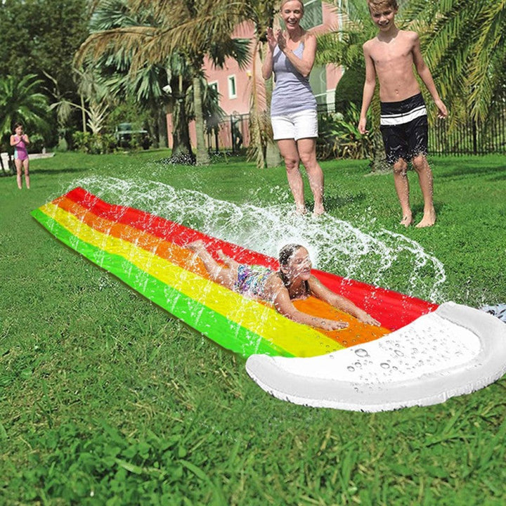 AquaGlide Regenboog Waterglijbaan – 480 cm Zomerpret in de Tuin